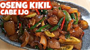 1 buah tomat (buang bijinya, iris tipis) . Resep Oseng Kikil Cabe Ijo Youtube