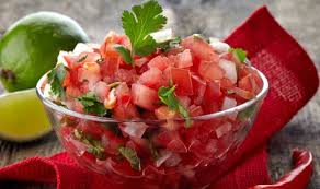 Fourchette Bikini On Instagram Sucre Sale Tomate Pasteque Fraises Avec Cette Rafraichissante Salade Tomato Salsa Nutrisystem Recipes Mexican Food Recipes