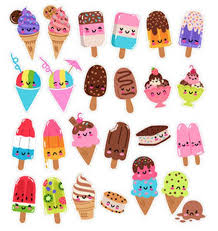 Vector hand drawn seamless pattern with kawaii ice cream waffle cone on white background. Pin On Education