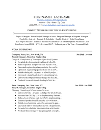 In between, it's the responsibility of the product manager to work closely with a team that includes. Project Manager Electrical Engineering Resume Example Free