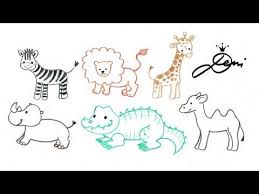 Ganz Einfach Tiere Zeichnen Zoo Schnell Malen How To Draw Animals Kak Se Risuvat Lesni Zhivo Youtube Animal Drawings Drawings Animals