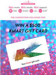 Shop as usual, then choose afterpay as your payment method at checkout. The Healthy Mummy Win A 500 Kmart Gift Card Milled
