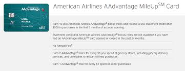 Earn american airlines aadvantage ® bonus miles and receive a $50 statement credit after making $ in purchases within the first months of account opening. New Citi American Airlines Mileup Card Now Live Doctor Of Credit