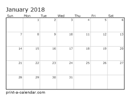 Calendar printing on one page or twelve pages (thirteen pages for school year calendars). 2018 Printable Monthly Calendar