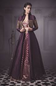 Photo Of Aubergine Jacket Lehenga Designer Dresses Indian Indian Fashion Fashion