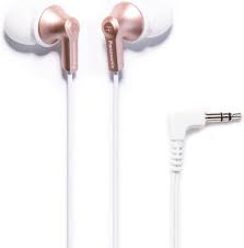 Amazon.com: Panasonic ErgoFit Wired Earbuds, In-Ear Headphones with Dynamic  Crystal-Clear Sound and Ergonomic Custom-Fit Earpieces (SML), 3.5mm Jack  for Phones and Laptops, No Mic - RP-HJE120-N (Rose Gold) : Electronics