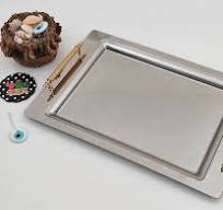 Amazon.com: Candymosa Bandeja plateada para servir con asas ...