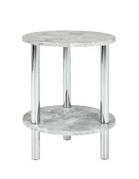 Neu großer esstisch tisch weiß holz chromgestell. Haku Mobel 90443 Beistelltisch Metall Real De