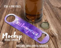 Bar Bottle Opener Mockup Template Add Your Own Image And Etsy Bottle Opener Mockup Template How To Make Logo