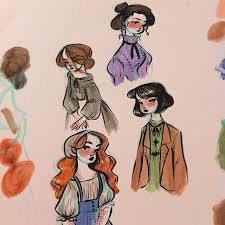 Early 20th Century Ladies I Imagine It S A Group Of Irish Immigrant Friends Who Went On Diff Cool Art Drawings Art Reference Poses Character Design Animation