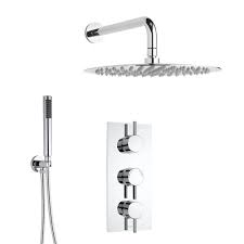 Kit Douche Thermostatique Encastrable 2 Fonctions Pommeau O 30cm Douchette Como Douchette Pommeau Pommeau De Douche