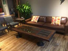 Giant grove reclaimed barn wood coffee table. Coffee Tables Hearthwoods