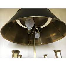 Pair of italian marble lamp bases. Visual Comfort Circa Lighting Bouillotte Table Lamp In Aged Brass Lacquered Finish With Black Painted Metal Shade Chairish