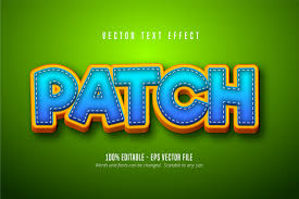 Download Patch Text Cartoon Style Text Effect Graphic By Mustafa Beksen Creative Fabrica SVG Cut Files