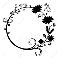 Explore and download free hd png images, and transparent images Black And White Floral Round Frame Royalty Free Cliparts Vectors And Stock Illustration Image 34900893