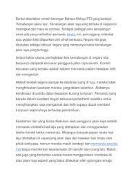 Cikgu kau bagi untuk kau jugak, nanti masuk sekolah gelabah tak tahu karangan pendek nak modul mesra kssm bahasa melayu tingkatan 5. Contoh Karangan Bahasa Melayu Pt3