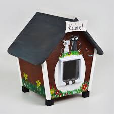 Katzenhaus Personalisiert Mit Individuellem Namensschild Handbemalt Katze Outdoor Indoor Individualisierung Katzenhut Katzen Haus Katzenhaus Katzen