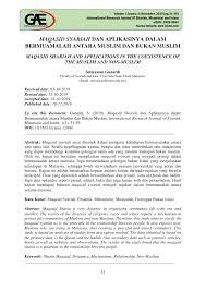 Dua asas, yaitu pertama kausasai atau enumerasi syariah dengan menarik maslahah dan. Pdf Maqasid Shariah And Applications In The Coexistence Of The Muslim And Non Muslim