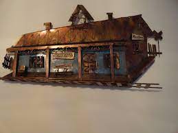 Metal Art Train Depot Etsy Metal Art Train Depot Vintage House