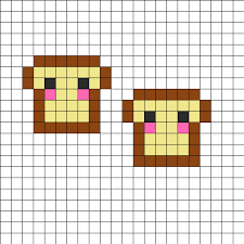 See more ideas about perler beads, perler bead patterns, perler beads designs. Cute Bread Twins Kandi Pattern Perler Beads Easy Perler Bead Patterns Pony Bead Patterns