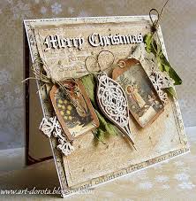 Make sure to lay the wrapping paper down carefully onto the sprayed cardstock, then flatten down with your finger or a bone folder so that you do not get creases or air bubbles in the wrapping paper. Dorota Mk Na Sznurku Christmas Cards Cards Handmade Christmas Cards To Make