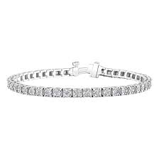 Bracelet or blanc diamant signe infini pour femme , bracelet signe infini et diamant en or blanc 750 , ce bracelet est serti de 16 pierres de 1,8mm de. Bracelet Tennis Pour Femme Or Blanc 10k Diamants Totalisant 1 00 Carat Color Blanc Doucet Latendresse