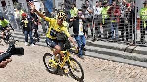 Egan bernal of colombia, left, was congratulated by his teammate geraint thomas of britain at the val thorens, france — perpetuating the tradition of great colombian climbers, egan bernal left. Tour De France Champion Egan Bernal Given Hero S Welcome In Colombia Bbc News