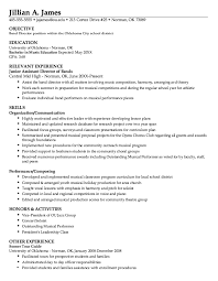 Fine Arts Music Education Resumes Examples Resume Cv