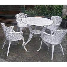 To have a good, comfortable time you'll need good, comfortable furniture that's suited to your backyard both on a. Vijay Creation White Garden Chairs And Table Set Id 19796996248