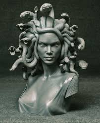 Artstation Medusa 1 2 Scale Bust Daniele Danko Angelozzi Medusa Art Greek Statues Sculpture Art