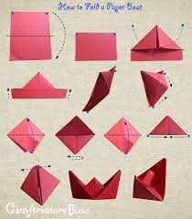 How to make a paper boat hat tutorial with template. How To Fold A Paper Boat Origami Facile Bateau Papier Origami