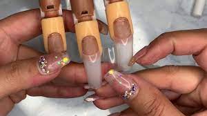 How To Apply Nail Tips On Nail Trainer Nails For Beginners Youtube Nail Tips Acrylic Nail Shapes Nails