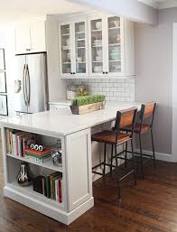 If We Took Out The Wall Between The Kitchen And Dining Room We Could Do Something Like This Plus Kitchen Barstools From Westelm Kitchen Design Home Kitchens Kitchen Remodel