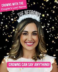 Custom Wedding Hashtag Party Decor, Party Crown, Custom Wedding Shower  Party Favor, Engagement Decor