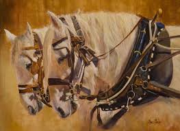Maybe you would like to learn more about one of these? Pair In Harness Painting By Barry Blake
