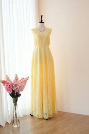 Light Yellow Dress Lace Yellow Bridesmaid Dresses Long Floor Maxi Dress Cocktail Pastel Bridesmaid Dresses Light Yellow Dresses