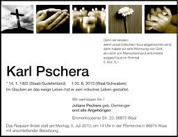 Das unternehmen wird beim amtsgericht 87700 memmingen. Traueranzeigen Von Karl Pschera Www Vrm Trauer De