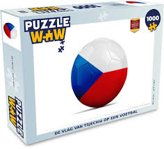 18.00 uur, hampden park, glasgow (sch) bekijk het speelschema van groep d. Bol Com Puzzel Vlag Tsjechie 1000 Stukjes De Vlag Van Tsjechie Op Een Voetbal