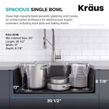 Buy ceramic kitchen sinks and get the best deals at the lowest prices on ebay! Kraus Granite Black Onyx 31 Inch 1 Bowl Undermount Kitchen Sink Overstock 8844063
