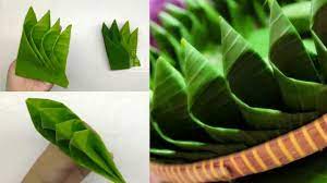 Cara membuat hiasan dinding kamar yang berbentuk daun sangatlah mudah. Tutorial Hiasan Untuk Tumpeng Cara Mudah Membuat Lipatan Daun Pisang Untuk Tumpeng Youtube