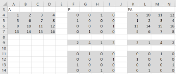 I define a logical matrix like. Permutation Matrix Real Statistics Using Excel