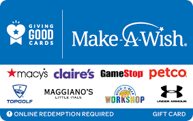 We did not find results for: Make A Wish Foundation Gift Card 3 Given Back Giftcardmall Com