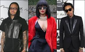 Players huddle up, cookie cold, better bundle up/ all 'em other dudes had their chance, now they out of luck, she raps. Pop Music Chris Brown Counterfeit Ft Rihanna Wiz Khalifa Listen The Latest In Music And Culture