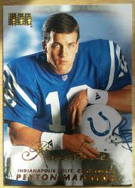 Peyton williams manning (born march 24, 1976) is an american former football quarterback who played in the national football league (nfl) for 18 seasons. Peyton Manning Rookie Card Colts Football Nfl Football Cards Peyton Manning