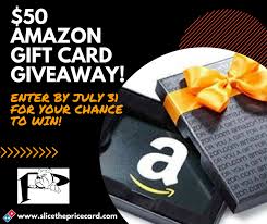 Amazon gift card deal | starting $1. The Slice The Price Card Fundraising Made Easy Amazon Gift Card Giveaway
