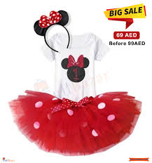 Red Birthday Dress For 1 Year Old Minnie Mouse Dress For One Year Girl Mouse Dress Birthday Girl Dress Minnie Mouse Dress