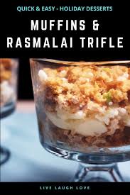 Easy to make when you use frozen puff pastry, these little bites of puffed, golden brown dough filled with a sweet caramel filling are heaven to eat. Muffins Rasmalai Trifle Quick Easy Desserts Indian Fusion Trifle Recipe Indian Dessert Recipes Quick Easy Holiday Desserts Trifle