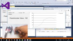 visual basic net real time chart graph potentiometer value from serial communication arduino