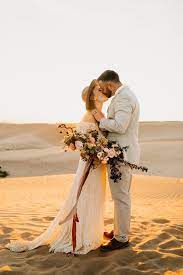Intimate Wedding At Little Sahara Sand Dunes Bear Lake Utah Keeley Dylan Intimate Wedding Bhldn Wedding Gowns Wedding
