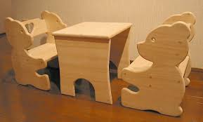 Bear Chair And Table Set For Kids Woodworking Projects For Kids Wood Projects For Kids Childrens Chairs
